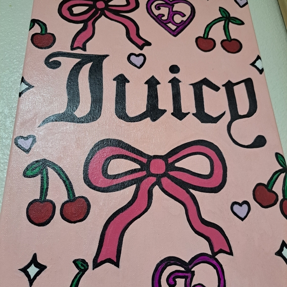 Juicy Couture Cherry & Bows Painting (Handmade) - Picture 9 of 9